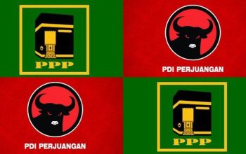 bendera-ppp-dan-bendera-pdip