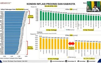 Foto Daftar daerah inflasi (Dok)