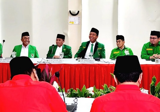 Foto: Pertemuan PDIP & PPP di Jakarta, Minggu (30/4/2023). (Dokumentasi PPP)