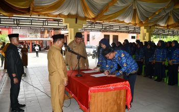 Sebanyak 256 Pegawai Pemerintah dengan Perjanjian Kerja (P3K) tenaga funsional Guru formasi tahun 2021 diambil sumpah oleh Penjabat Bupati Boalemo Dr.Sherman Moridu,S.Pd,MM,bertempat dipendopo Kantor Bupati,Senin 7/8/2023