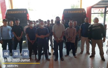13 Orang Warga Binaan Lembaga Pemasyarakatan (Lapas) Kelas IIA Gorontalo UPT Kanwil Kemenkumham Gorontalo, dipindahkan ke Lapas Kelas IIB Boalemo