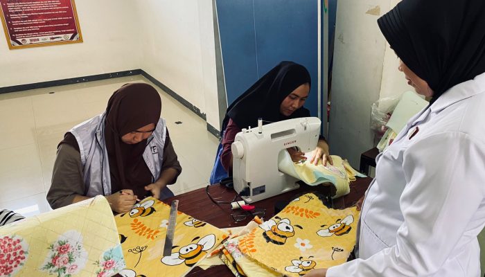 Kreativitas Warga Binaan Lapas Perempuan Gorontalo, Buat Tempat Tisu dari Kain