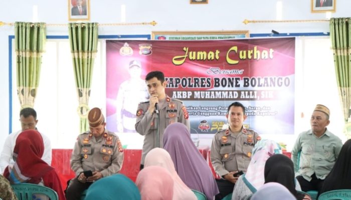 Jumat Curhat, Wakapolres Bone Bolango Tegaskan Larangan Miras dalam Hajatan