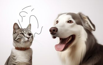 Illustrasi, Anjing dan Kucing.