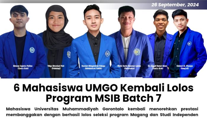 6 Mahasiswa UMGO Kembali Diterima dalam Program MSIB Kemendikbudristek