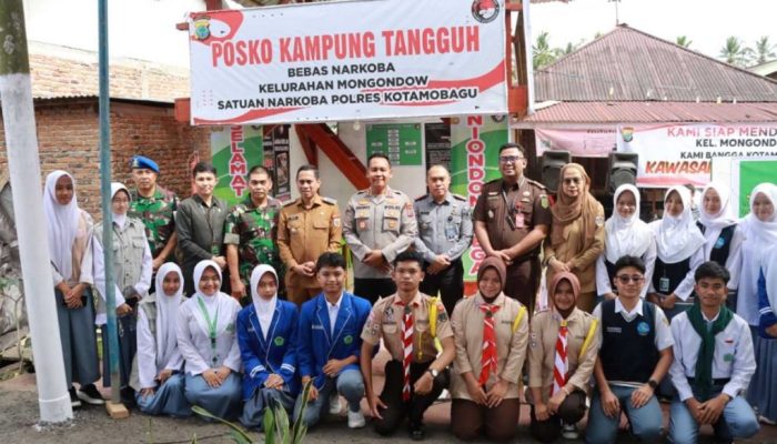 Kapolres Kotamobagu Resmikan Posko Anti Narkoba di Kelurahan Mongondow