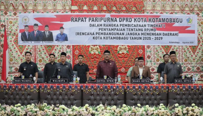 Wali Kota Sampaikan Ranperda RPJMD Kota Kotamobagu 2025–2029 di DPRD