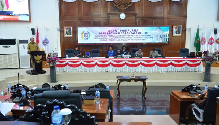 Struktur OPD Pemprov Gorontalo Resmi Dirombak, DPRD Sahkan Perda SOTK Baru