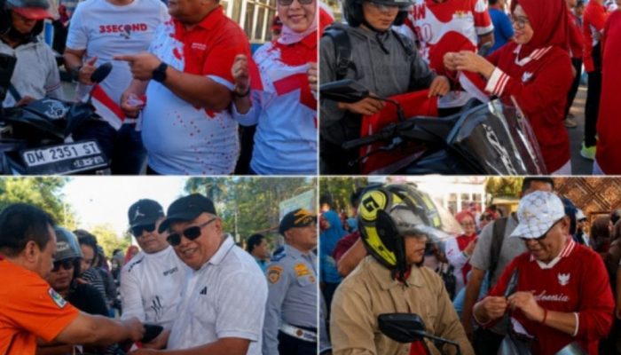 Pemkab Gorontalo Bagikan 1.000 Bendera Merah Putih Jelang HUT Ke-81 RI